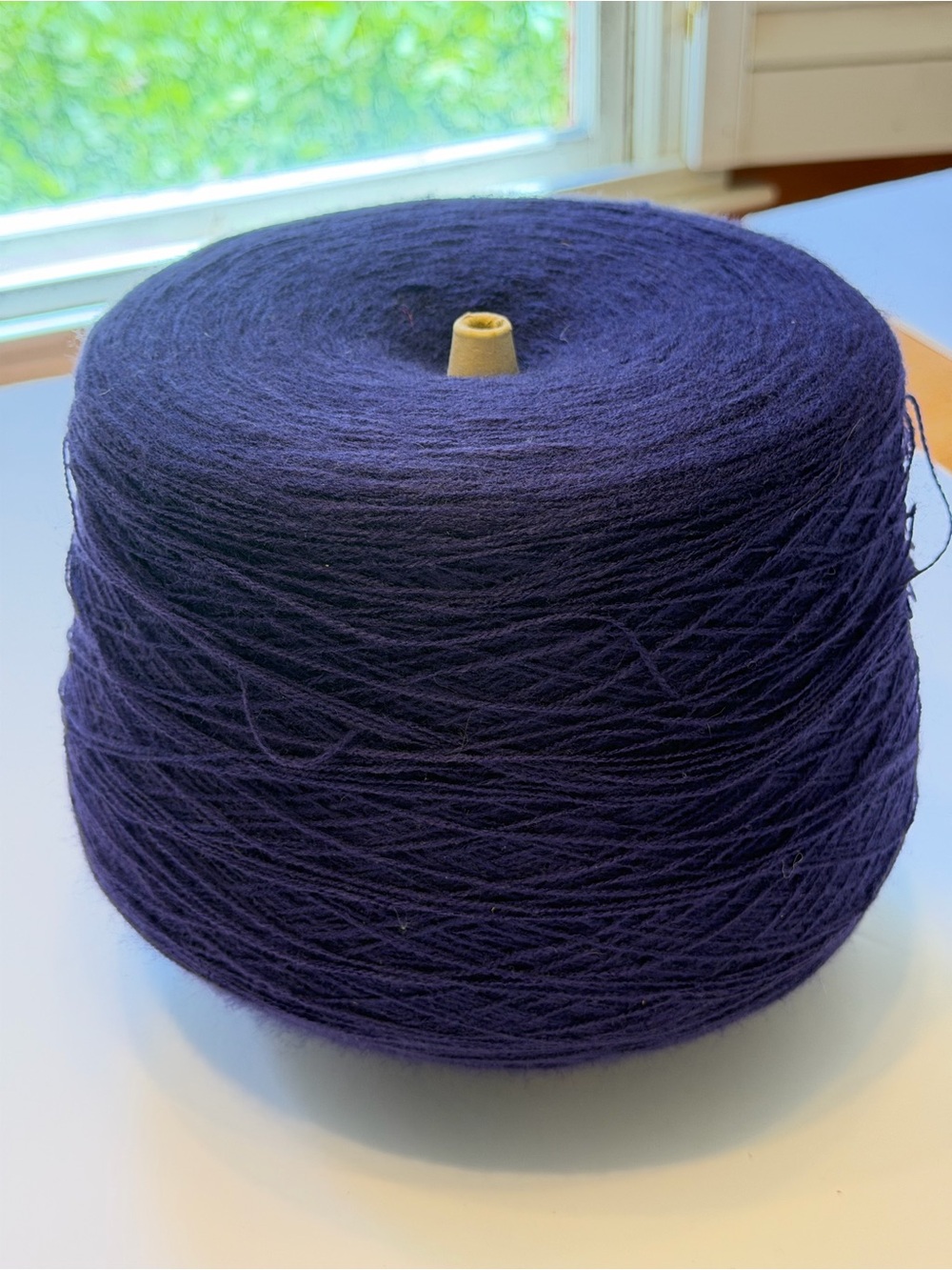 Premium Smokey Plum Acrylic Yarn Cone - Deep Purple